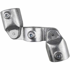 Aluminum-Magnesium Alloy Pipe Clamp |   DOUBLE SWIVEL COMBINATION, SILVER Aluminum-Magnesium Alloy Pipe Clamp Aluminum-Magnesium Alloy Pipe Clamp