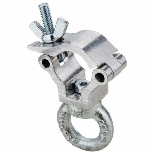 Couplers for Tube Ø 25-38mm |   Mini Coupler-Mini Half Coupler W/ M10 Eye Ring (Silver) Couplers & Clamps Couplers for Tube Ø 25-38mm