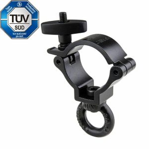 Couplers for Tube Ø 48/50mm |   Burger Coupler with Eye Ring – Black Couplers & Clamps Black