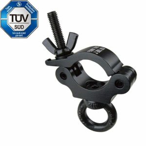 Couplers for Tube Ø 48/50mm |   Slim Type Half Eye Ring Coupler – Black Couplers & Clamps Black