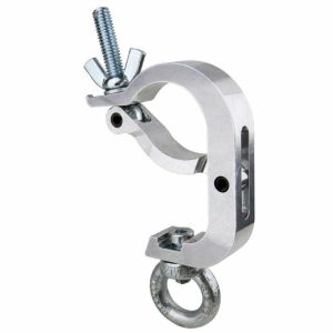 Couplers for Tube Ø 60mm |   Slim Handcuff Clamp with Eye Ring for 60mm Tube – Silver Couplers & Clamps Couplers for Tube Ø 60mm