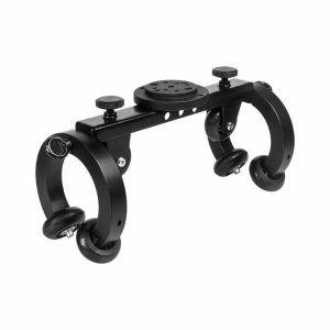 Gimbal Rod Clamp & Docking Bracket |   Single Pipe Trolley with Universal Gimbal Adapter Camera Support Black