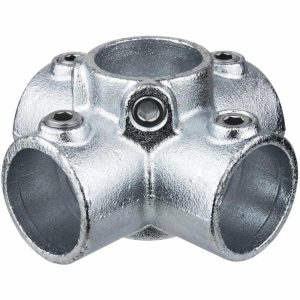 Iron Casting pipe Clamp |   4 WAY CROSS, SILVER Couplers & Clamps Iron Casting pipe Clamp