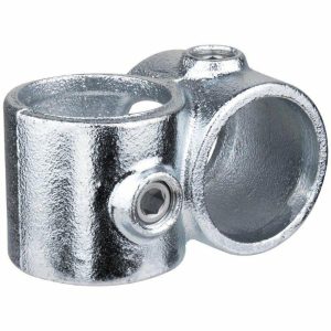 Iron Casting pipe Clamp |   90 DEGREE CROSSOVER, SILVER Couplers & Clamps Iron Casting pipe Clamp