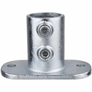 Iron Casting pipe Clamp |   RAILING BASE FLANGE, SILVER Couplers & Clamps Iron Casting pipe Clamp