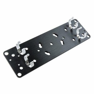 LED Mounting |   Twist-Lock Mounting Plate For Dual Fluorescent T12 Lamps LED Mounting Black Aluminum Plate + White LED Tube Clip