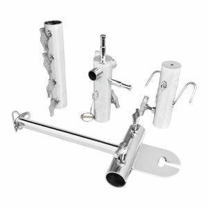 Pipe Boom Rig |   Single Pipe Boom Rig Kit for Pipe 1-1/2″ Sch. 40  (48.3mm)-Silver Pipe Boom Rig