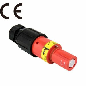 PowerFit 400A Single Pole Connector |   PowerFit Single-pole Line Drain Connector- Line 1 Red Power PowerFit 400A Single Pole Connector