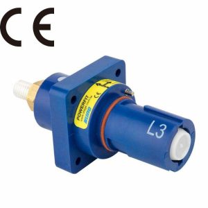 PowerFit 400A Single Pole Connector |   PowerFit Single-pole Panel Drain Connector- Line 3 Blue Power PowerFit 400A Single Pole Connector