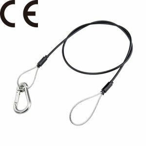 Safety Wire |   70cm Safety Wire- 3.0mm Diameter with PVC Jacket Couplers & Clamps Black