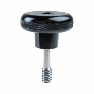 Screws & Nuts |   Aluminum Round Knob 3/8″-20 Adapters Black