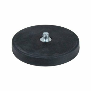 Special Adapters |   Rubber Coated Magnet w/1/4″-20 Male Thread Adapters Black