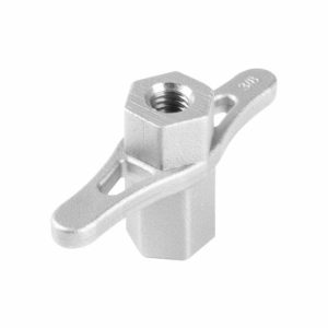 Speed Wing Nut |   Stainless Steel T-Nut W/ 3/8″-16 Thread Adapters Silver