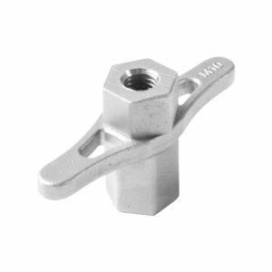 Speed Wing Nut |   Stainless Steel T-Nut W/ M10 Thread Adapters Silver