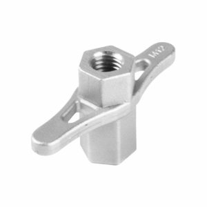 Speed Wing Nut |   Stainless Steel T-Nut W/ M12 Thread Adapters Silver