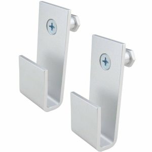 Super Convi Clamps Accessories |   Compact U Hooks (Silver) (Set of Two) Adapters Silver