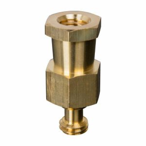 Super Convi Clamps Accessories |   Hex Adapter -W/ 3/8″-16 F & 3/8″-16 M Adapters Brass