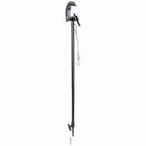 Telescopic Hangers |   Long Lightweight Telescopic Hanger W/ Baby Pin 3-6 Feet Studio Essentials Black