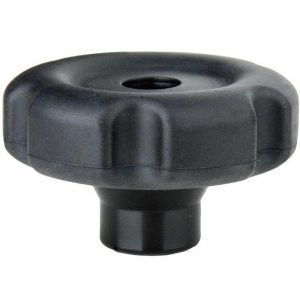 Screws & Nuts |   Plastic Lobe Knob With Rubber Cover; Dia.76 MM; M10 X 12.6 Adapters Black