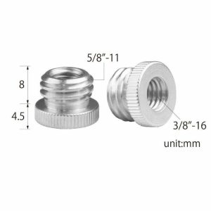 Screws & Nuts |   3/8″-16 To 5/8″-11 Threaded Screw Adapter For Tripod Adapters Screws & Nuts