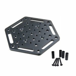 Suction Cups |   Hex Cheese Plate Camera Support Anodized Black Aluminum